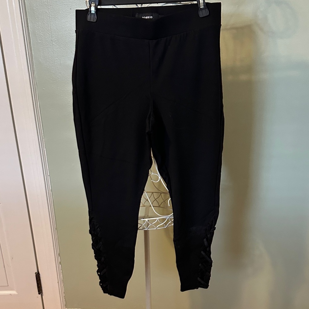 Torrid Black Leggings with Side Accents